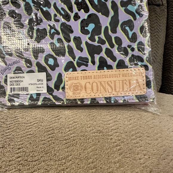 Consuela Leopard Print Notebook with Blue and Black - Picture 2 of 3